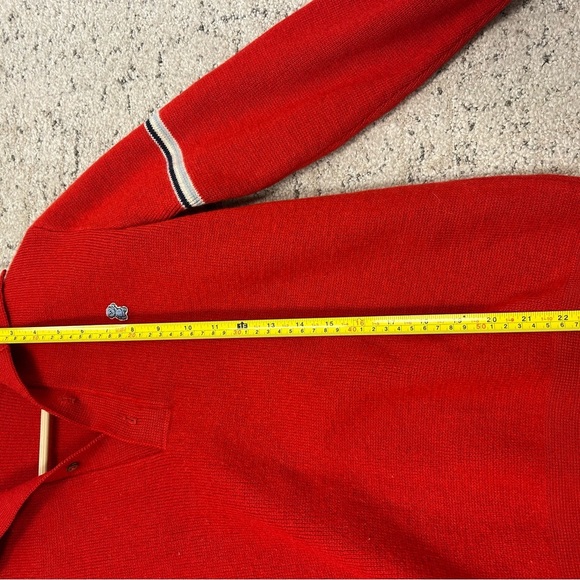 Rossignol M-L vintage wool sweater with tiny bear logo one striped sleeve EVC - Picture 10 of 16